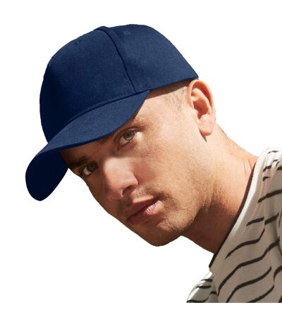 Unisex Adult Organic Cotton 5 Panel Baseball Cap Navy Blue Beechfield