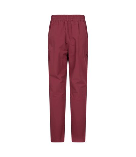 Womens/ladies Kenton Water Resistant Walking Trousers Burgundy Mountain Warehouse