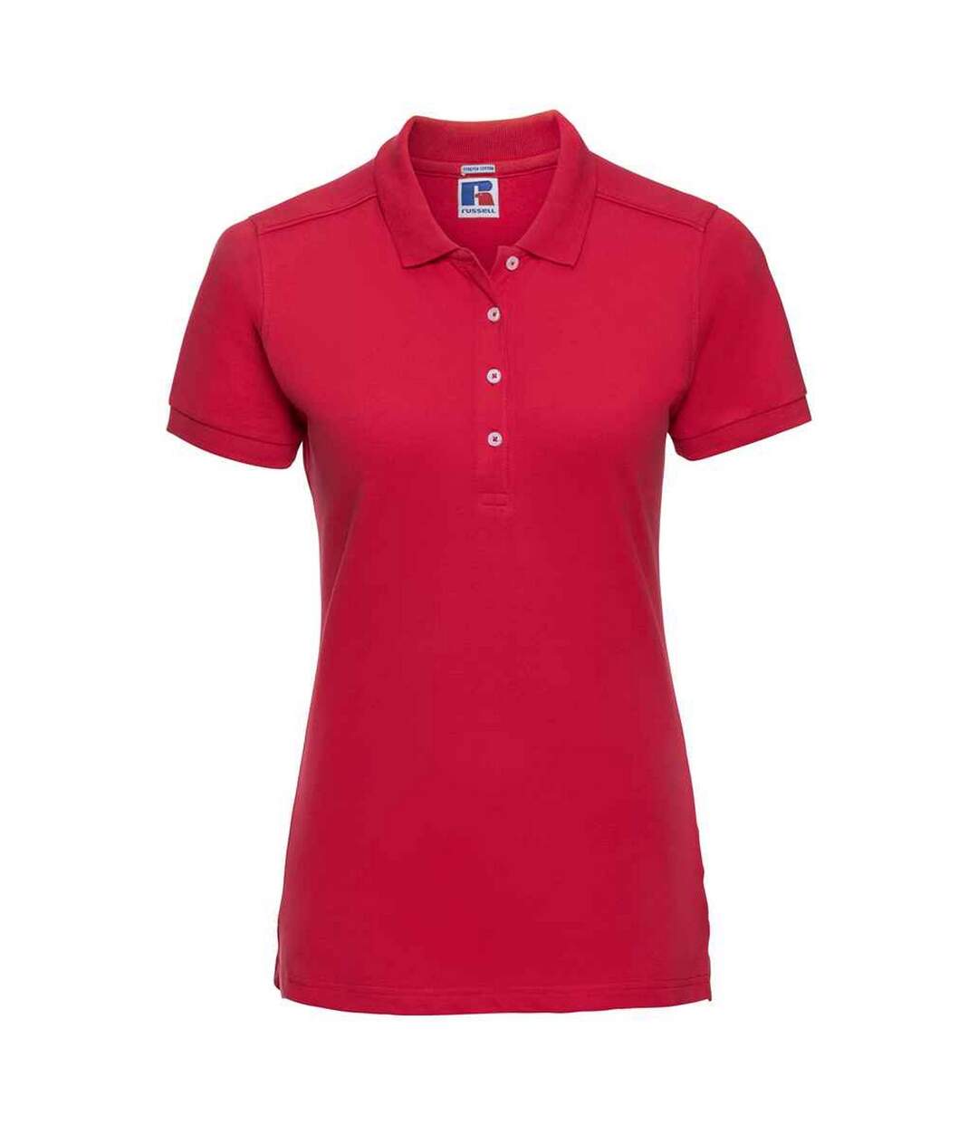 Polo femme rouge classique Russell-1