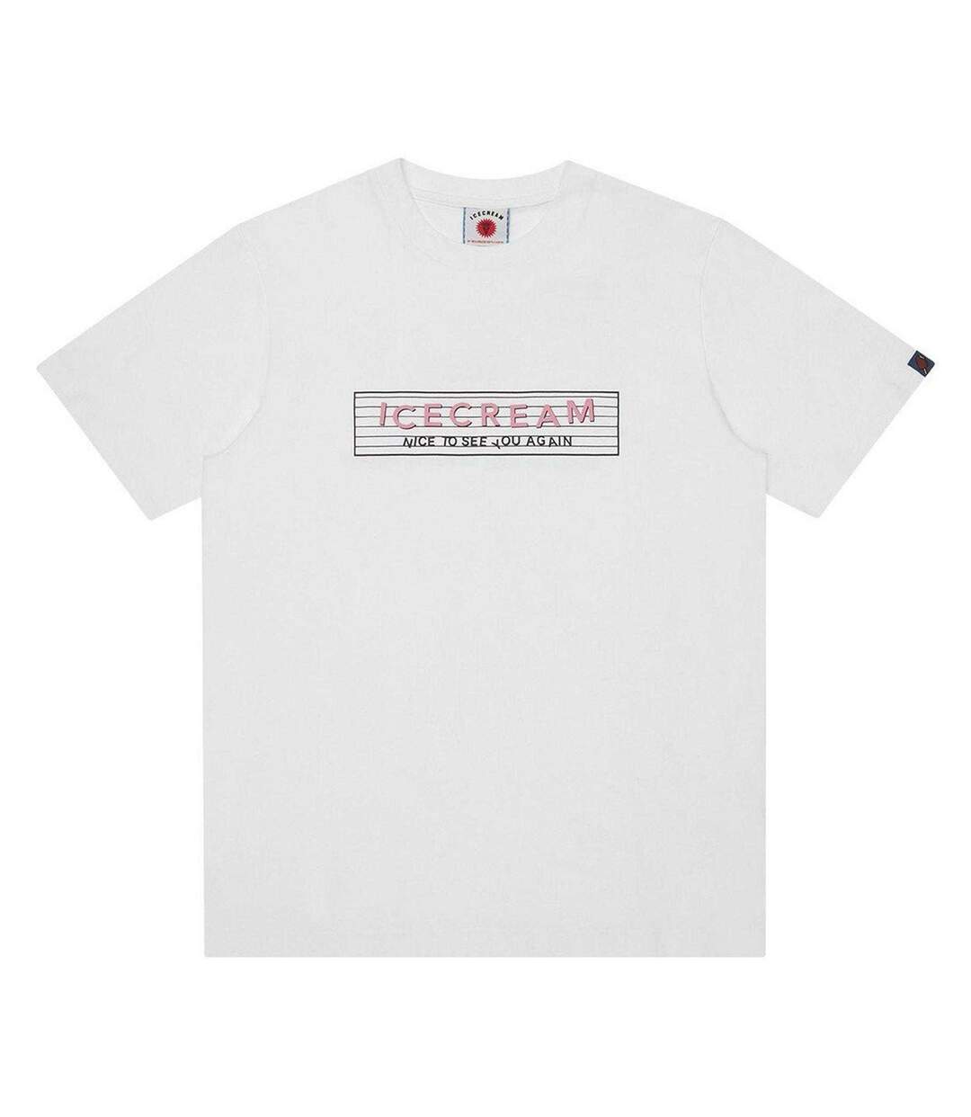 T-shirt Motif/style Imprimé Graphique Homme Blanc ICECREAM-1