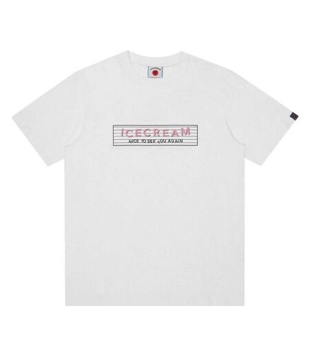 T-shirt Motif/style Imprimé Graphique Homme Blanc ICECREAM