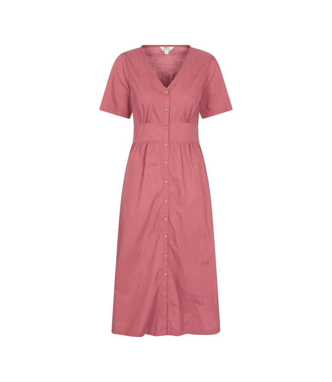 Womens/ladies Riviera Button Through Midi Dress Pink Mountain Warehouse-1