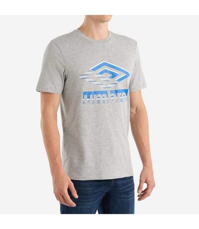 Mens glitch t-shirt grey marl Umbro