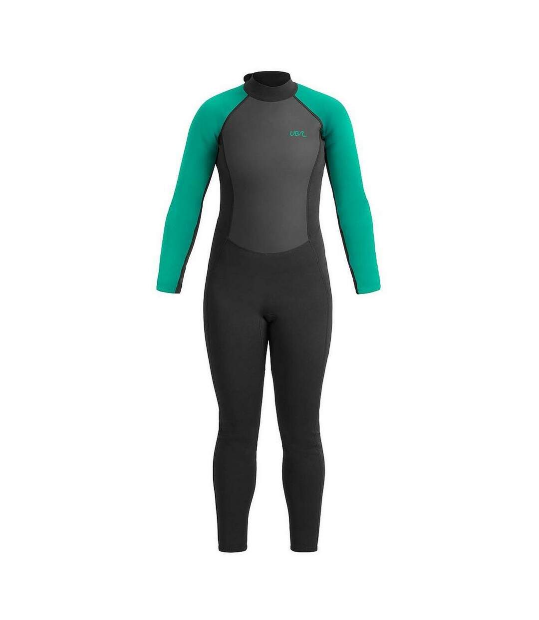 Womens/ladies sailfin long length wetsuit black/aquatic Urban Beach