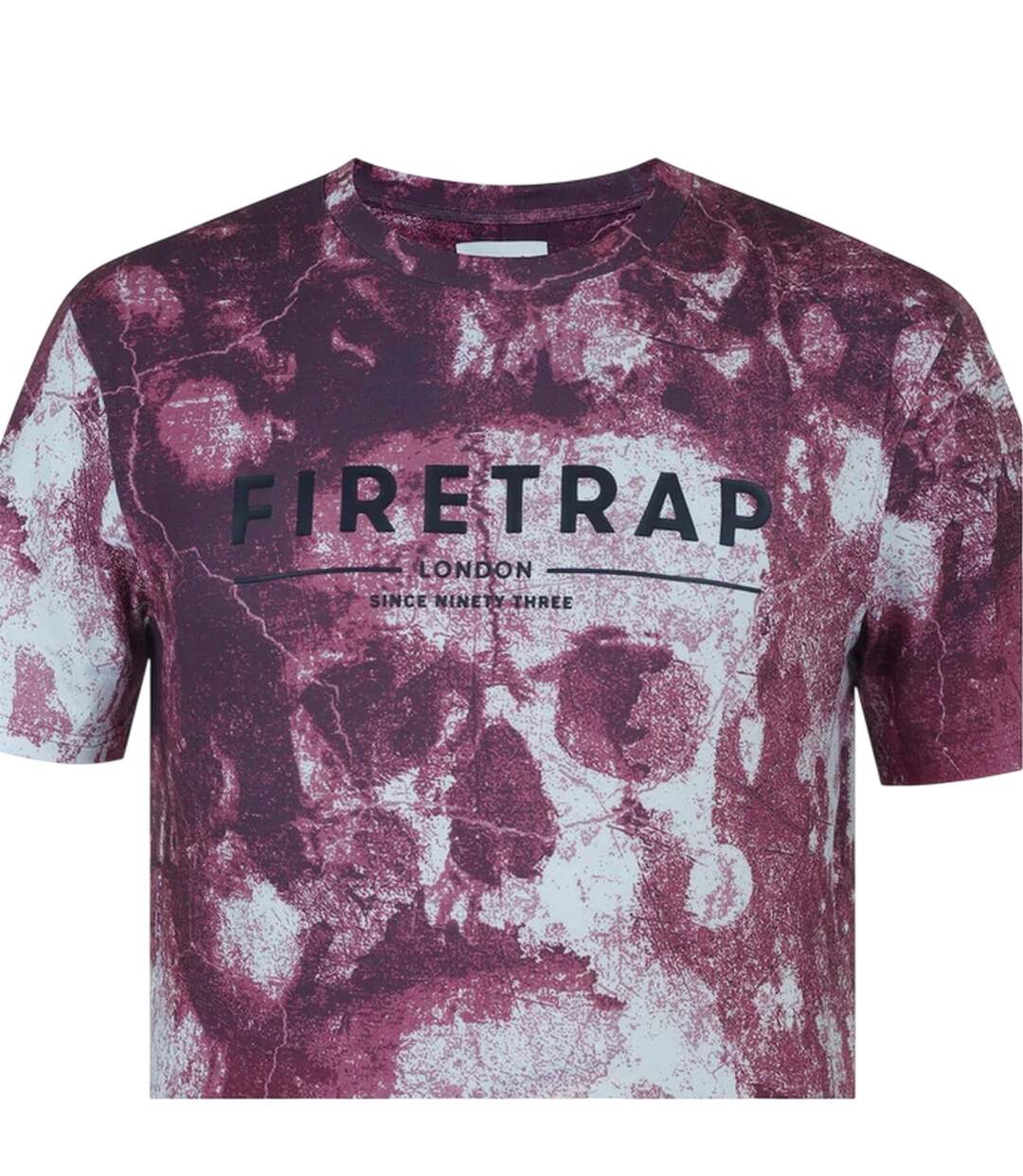Mens Sub All-over Print T-shirt Dark Burgundy Firetrap-3