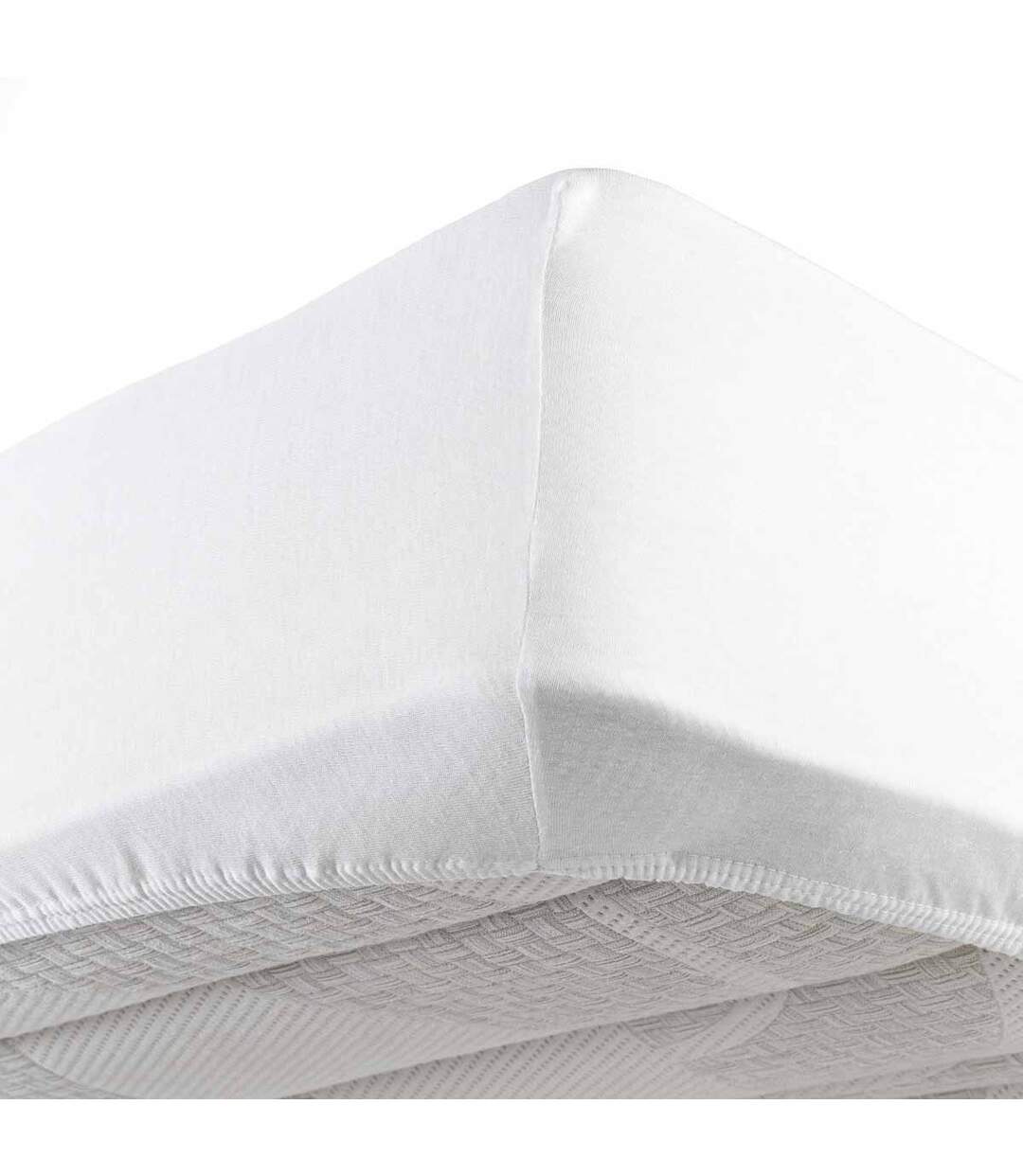 Drap Housse Jersy 160x200cm Blanc-1
