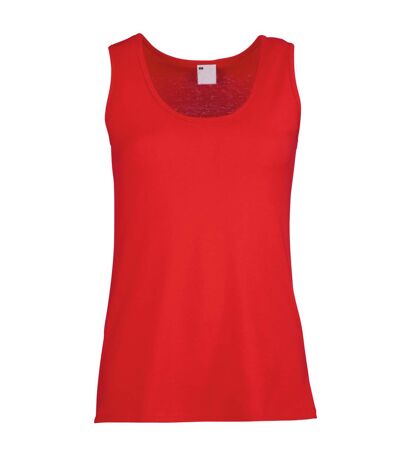 Womens/Ladies Value Fitted Sleeveless Vest (Classic Red) - UTBC3909