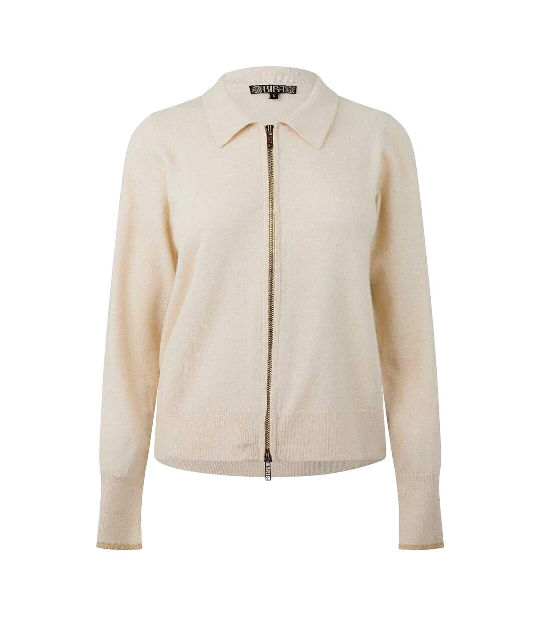 Womens/ladies Full Zip Cardigan Whitecap Grey Marl Biba-2