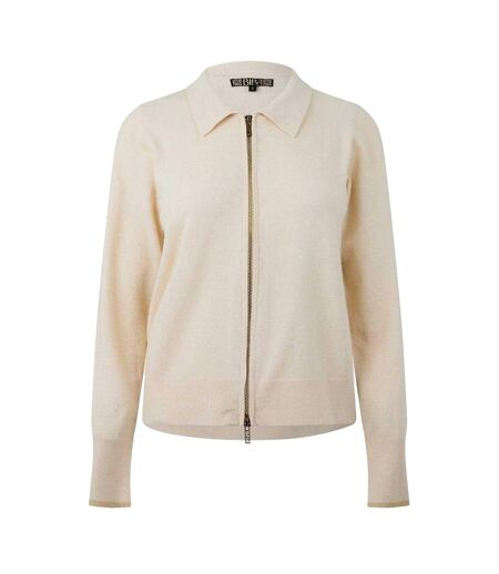 Womens/ladies Full Zip Cardigan Whitecap Grey Marl Biba