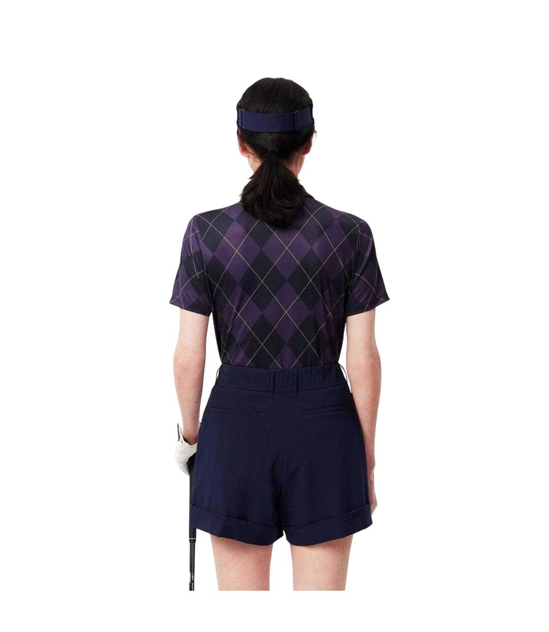Polo Motif/style À Carreaux Femme Violet Lacoste-3