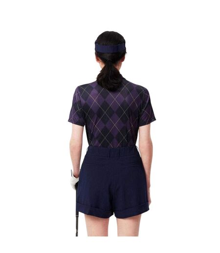 Polo Motif/style À Carreaux Femme Violet Lacoste