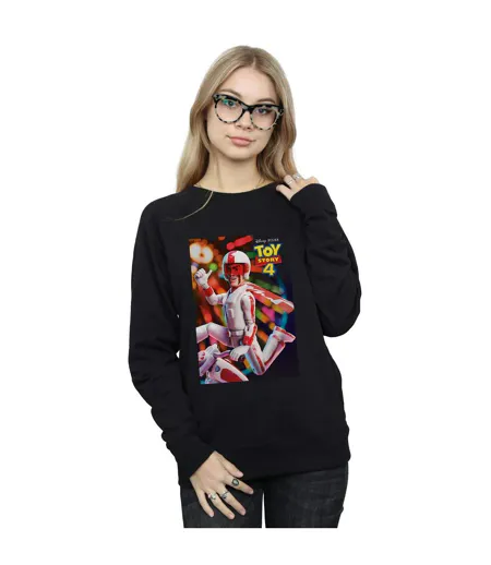 Disney Sweatshirt Womens/Ladies Toy Story 4 Duke Caboom Poster (Noir) - UTBI42208