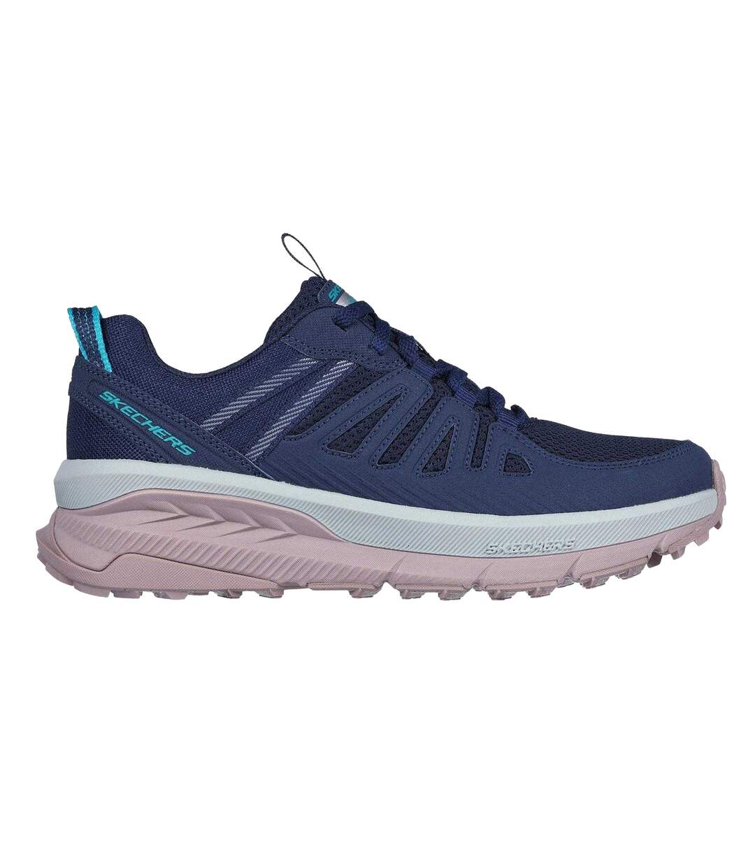 Baskets Motif/style Superposées Femme Bleu Marine Skechers-3