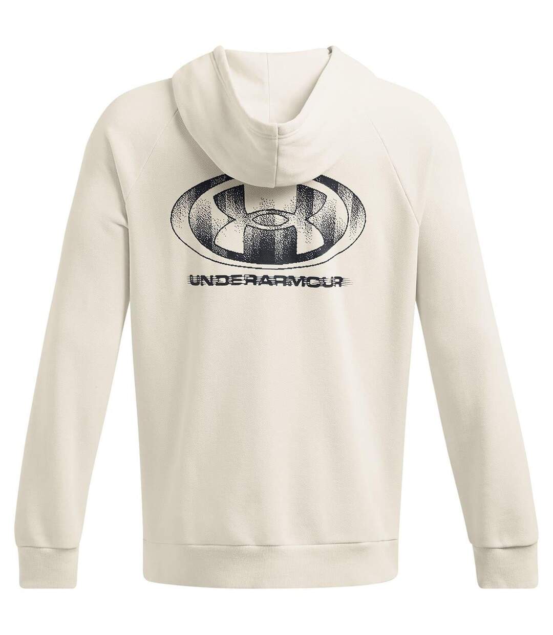 Mens Rival Raglan Drawstring Hoodie White Under Armour-2