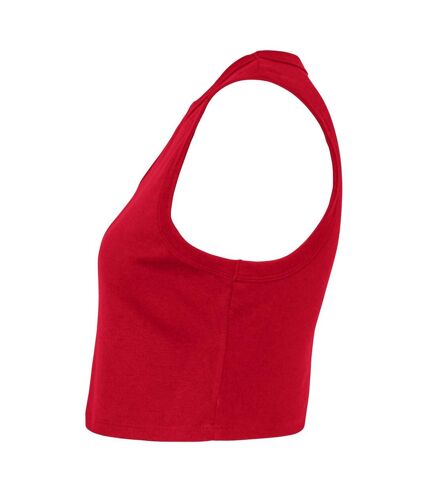 Womens/ladies muscles micro-rib tank top solid red Bella + Canvas