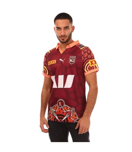 Mens 2024 Queensland Maroons Replica Jersey Burgundy Puma