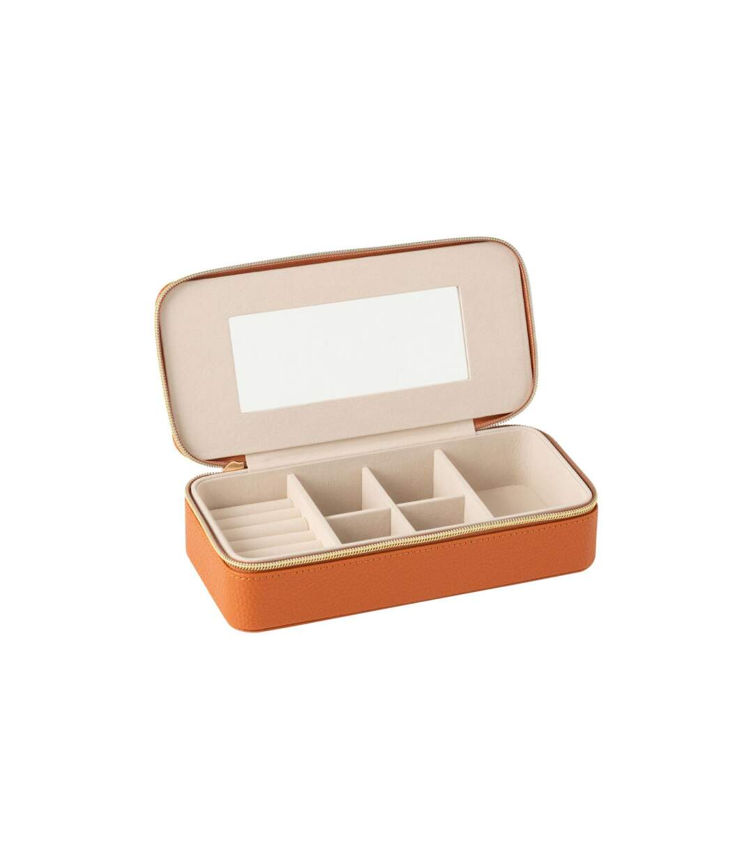 Boîte à Bijoux Avec Miroir Ericka 24cm Cognac-2
