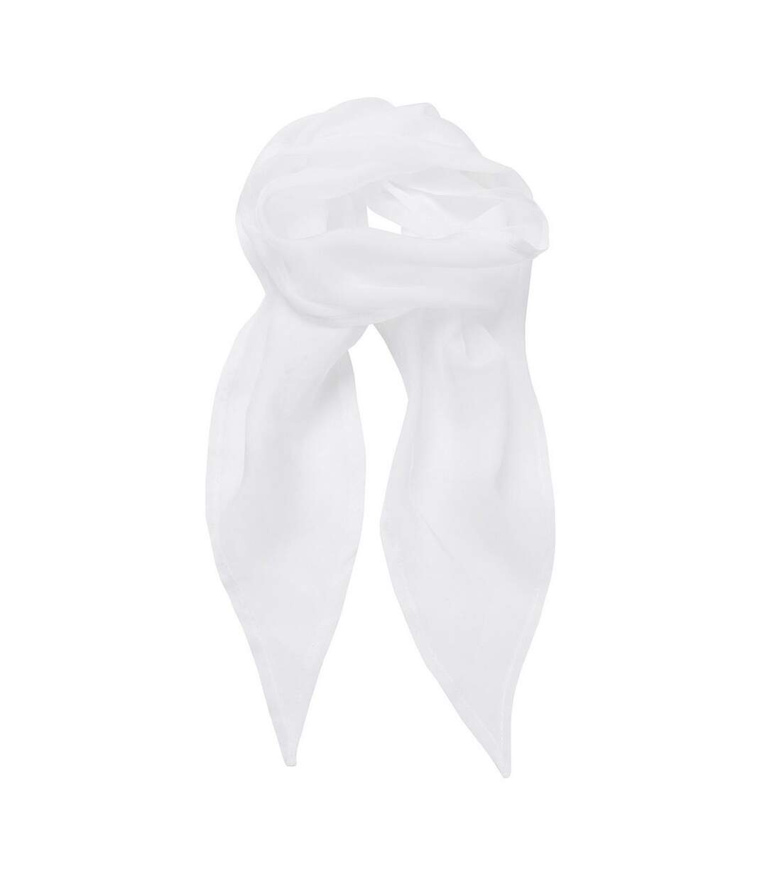 Womens/ladies Chiffon Scarf One Size White Premier-1