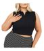 Haut Court Sans Manches Femme Noir Brave Soul-2