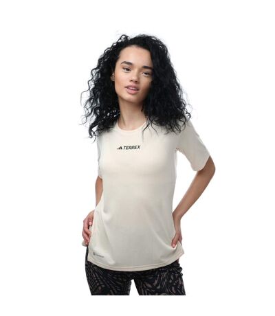 Womens/ladies terrex t-shirt sand Adidas