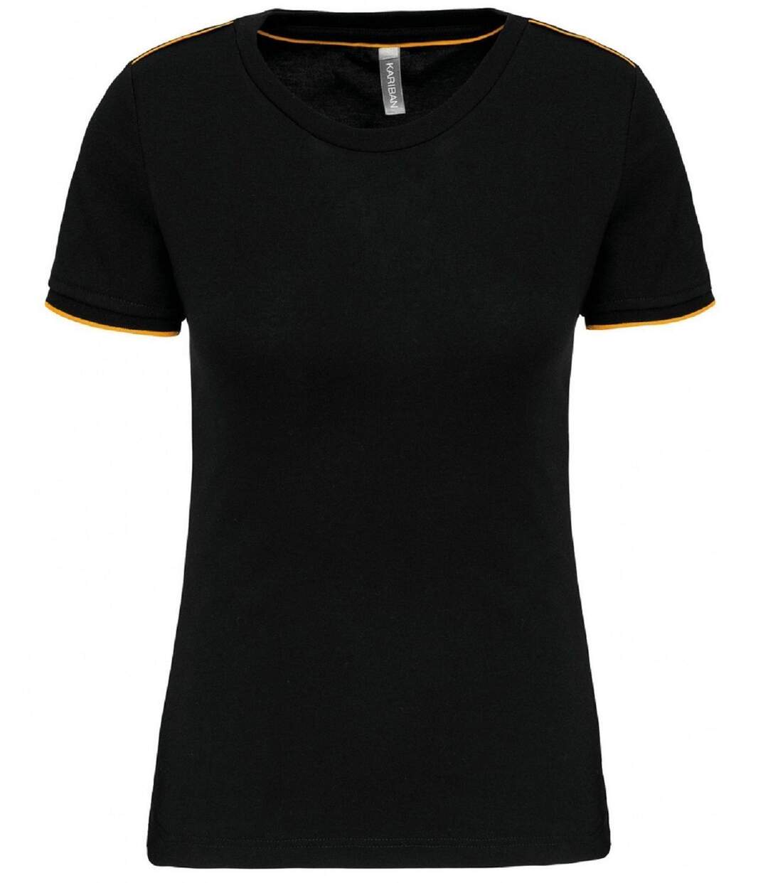 T-shirt professionnel DayToDay pour femme - WK3021 - noir et jaune