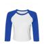 T-shirt court femme blanc / bleu roi Bella + Canvas-1