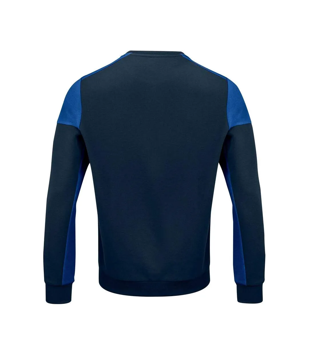 Mens Contrast Crew Neck Sweatshirt Navy Cobalt Printer PRIME-2