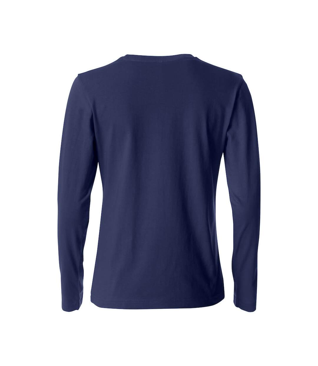 Womens/ladies Basic Long-sleeved T-shirt Dark Navy Clique-2