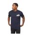 Mens Jampstead T-shirt Navy Crosshatch-2