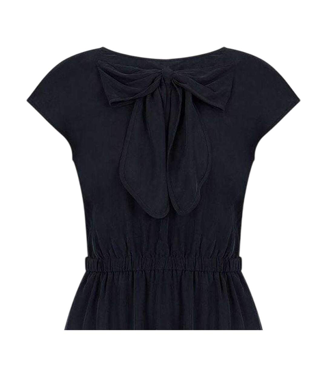 Robe Mi-longue Mancherons Motif/style Nœud Femme Noir Emporio Armani EA7-2