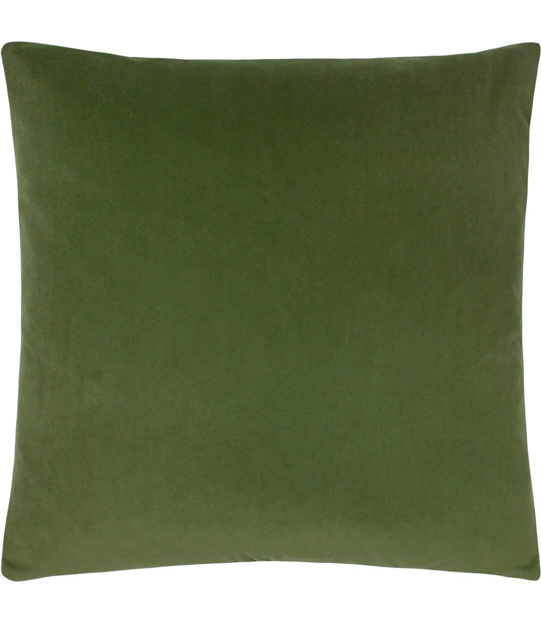 Sunningdale velvet cushion cover 50cm x 50cm olive Evans Lichfield