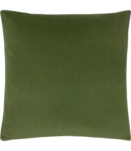 Evans Lichfield Sunningdale Velvet Throw Pillow Cover (Olive) (50cm x 50cm)