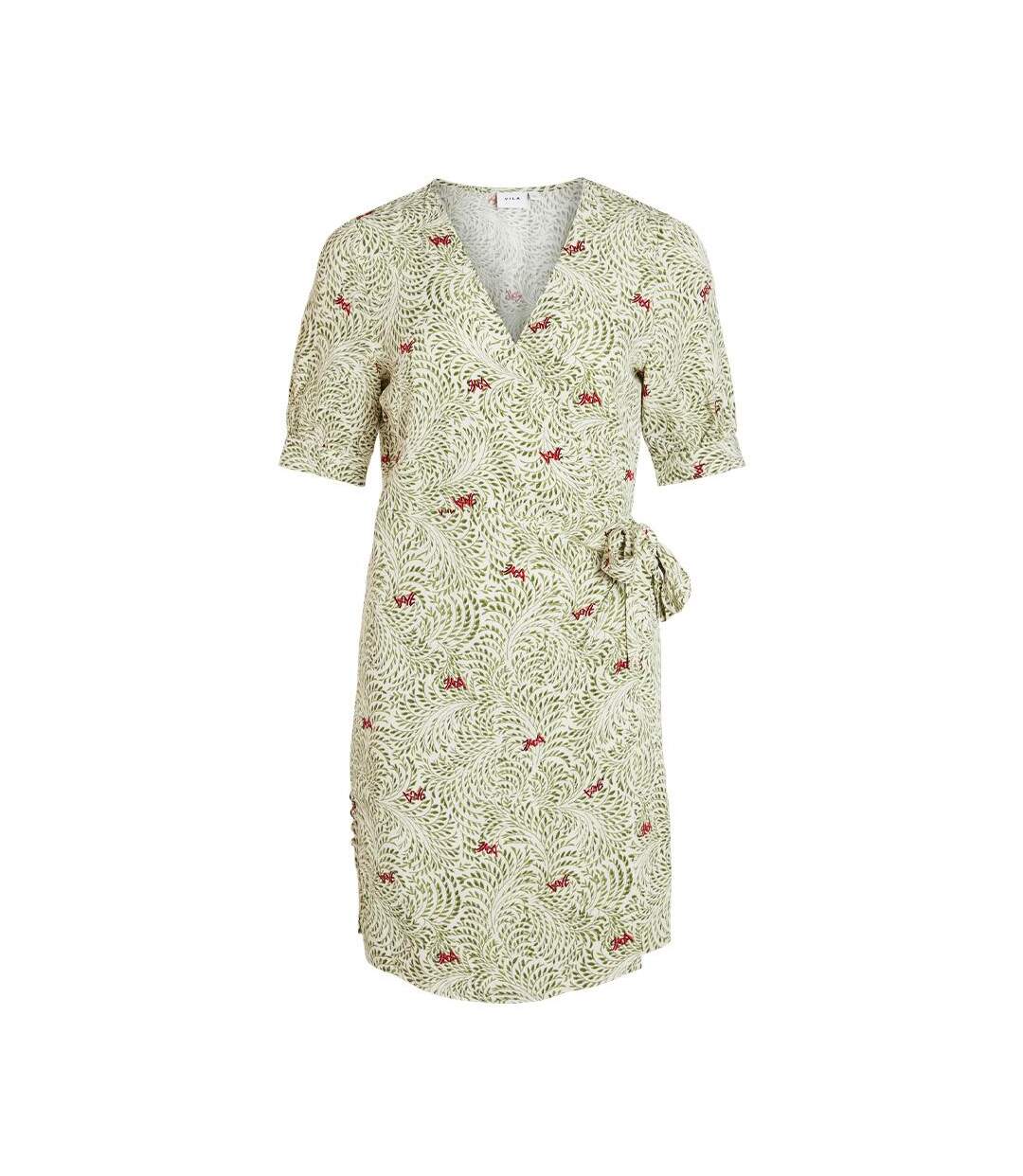 Robe blanc/vert femme vila vielvire - 34-1