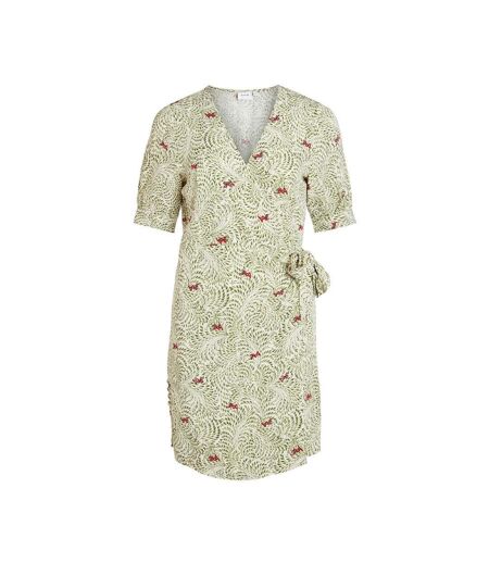 Robe blanc/vert femme vila vielvire - 34