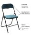 Chaise pliante effet velours-3