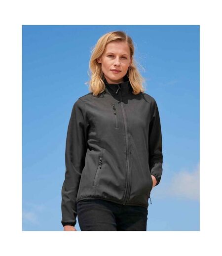SOLS Womens/Ladies Falcon Softshell Recycled Soft Shell Jacket (Charcoal)