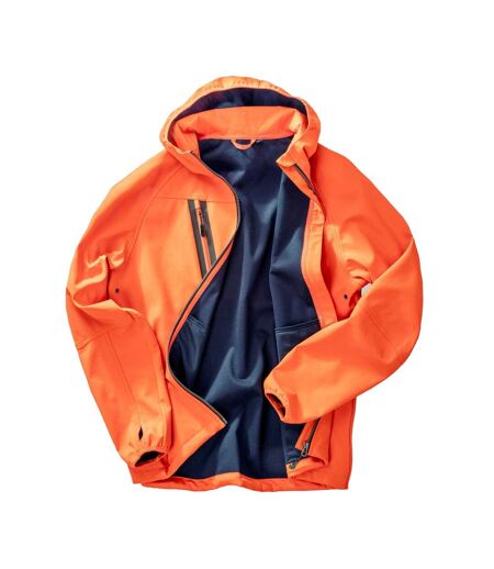 Veste Softshell Décontracté Motif/style Imprimé Homme Orange Bleu Marine Result Recycled