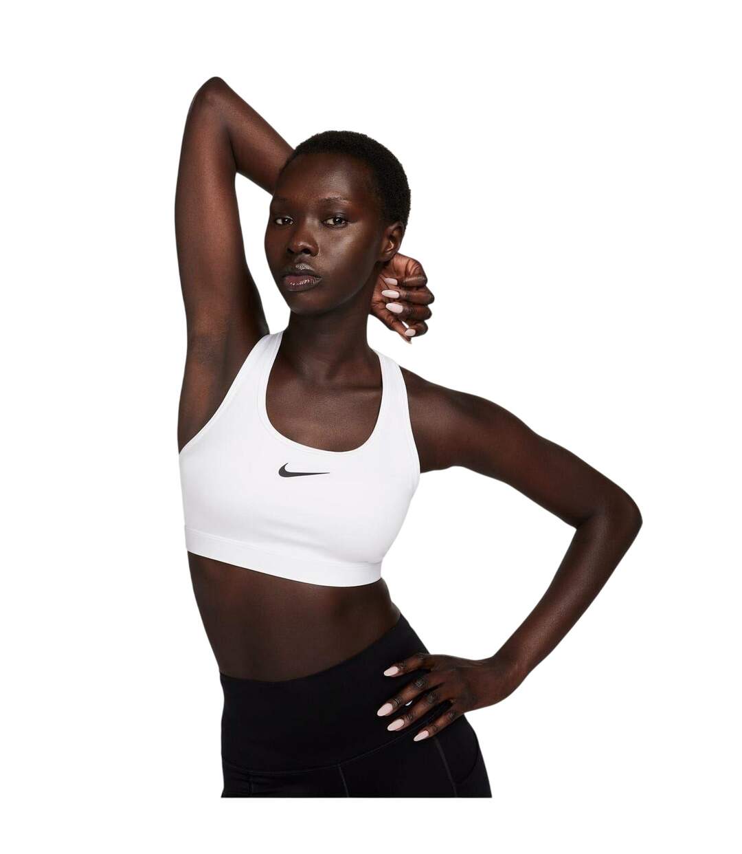 Brassière De Sport Femme Blanc Nike-4