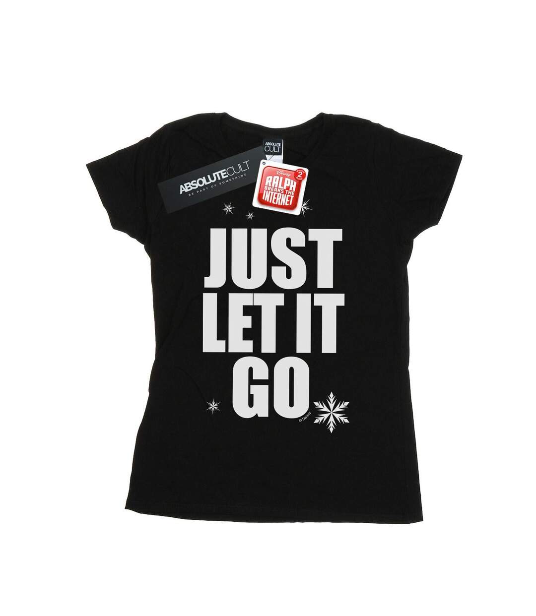 Disney Womens/Ladies Wreck It Ralph's Shirt Elsa's Cotton T-Shirt (Noir) - UTBI44952-1