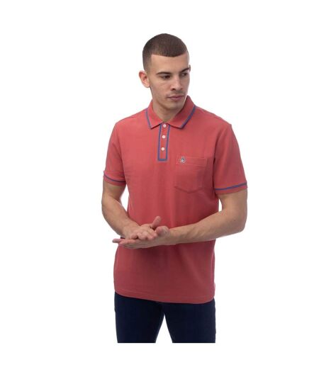 Mens Earl Pique Polo Shirt Red Original Penguin