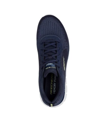 Mens track glendor trainers navy/lime Skechers