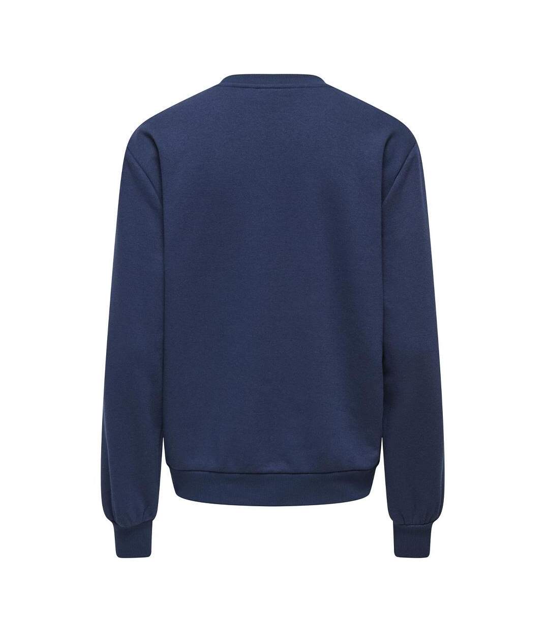 Sweat marine/rouge femme only lelanor-2