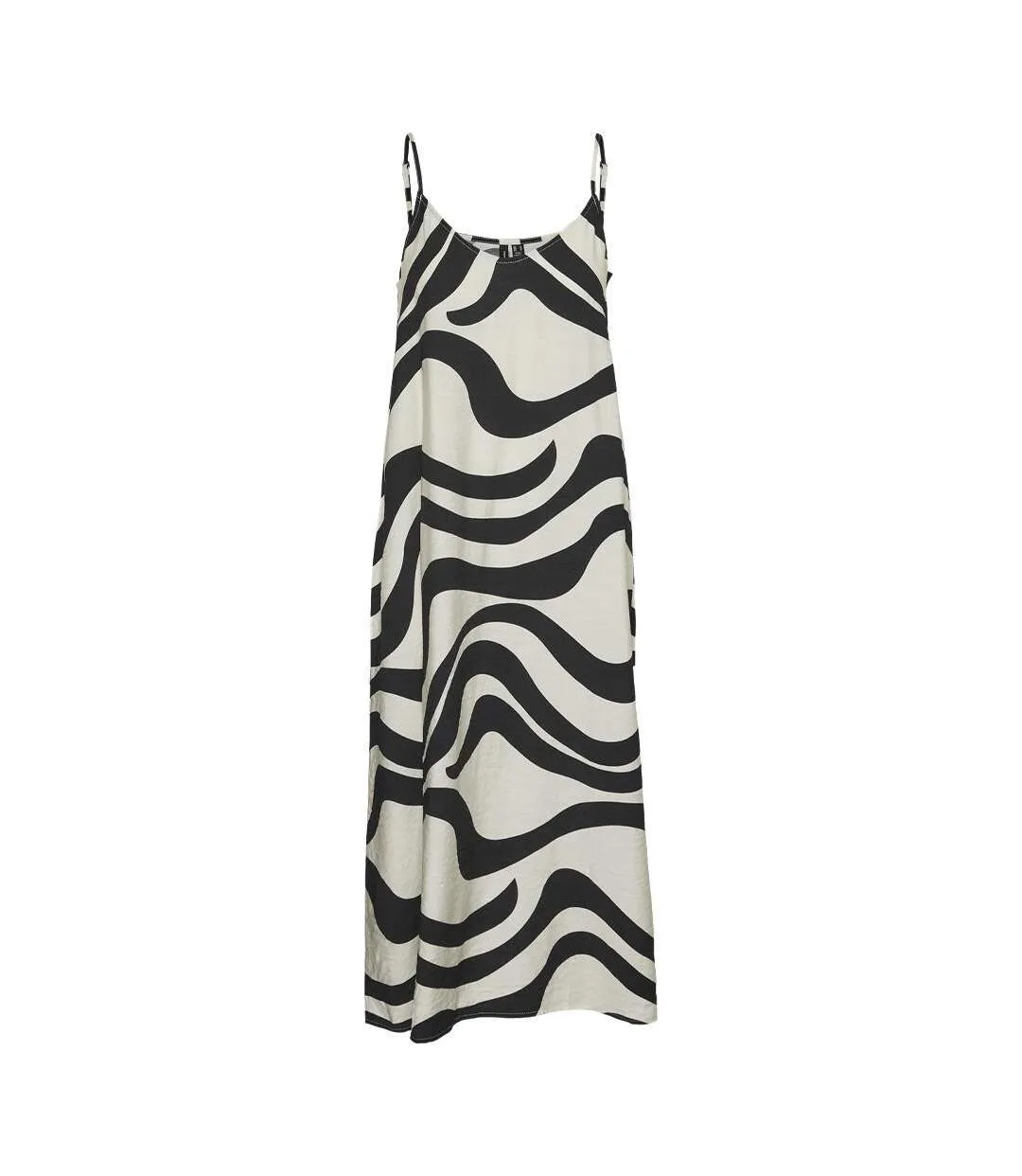 Robe noir/beige femme vero moda lea-2