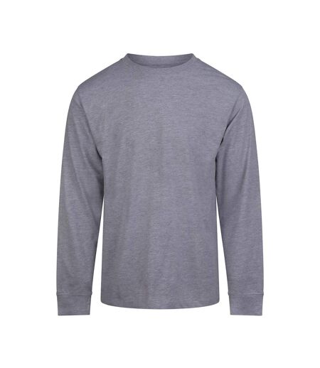T-shirt Manches Longues Homme Gris Chiné Awdis