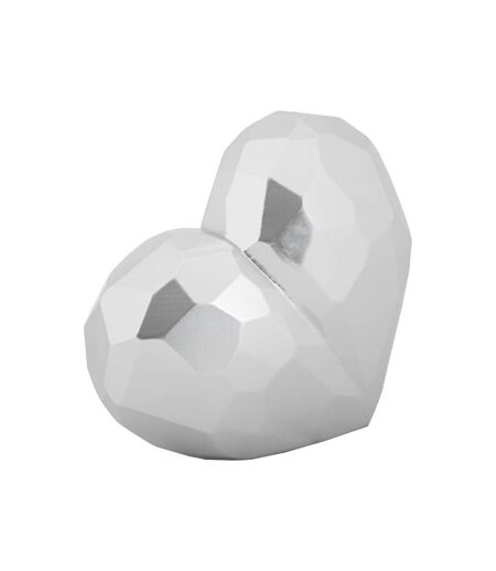 Vase Design en Résine Heart 19cm Argent