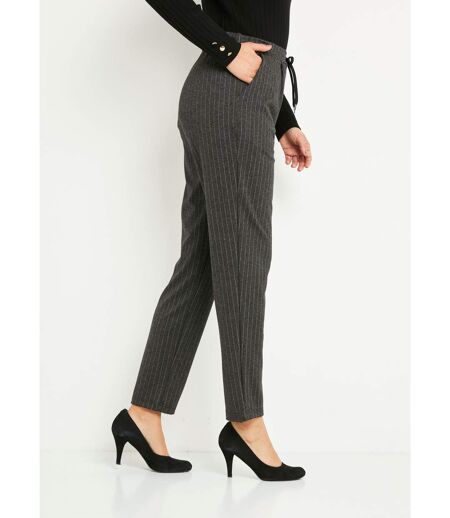 Pantalon droit taille élastiquée maille stretch