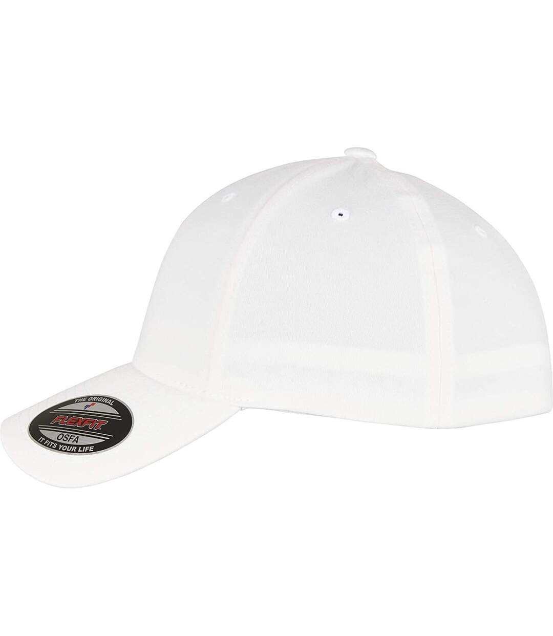 Casquette de baseball alpha shape adulte blanc Flexfit-3