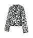 Pull Motif/style Imprimé Léopard Femme Noir Gris Biba-3