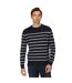 Regatta Mens Cautley Striped Knitted Sweater (Navy/Silver Grey) - UTRG8856