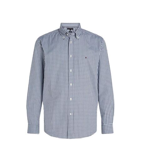 Mens Checked Regular Long-sleeved Shirt Sweet Blue Tommy Hilfiger